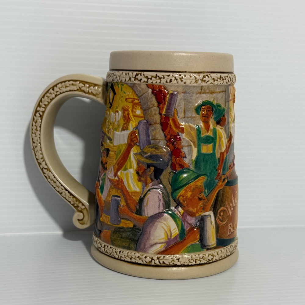 Vintage Budweiser 1996 Oktoberfest Beer Stein Mug CS291 Ceramarte COA Stoneware